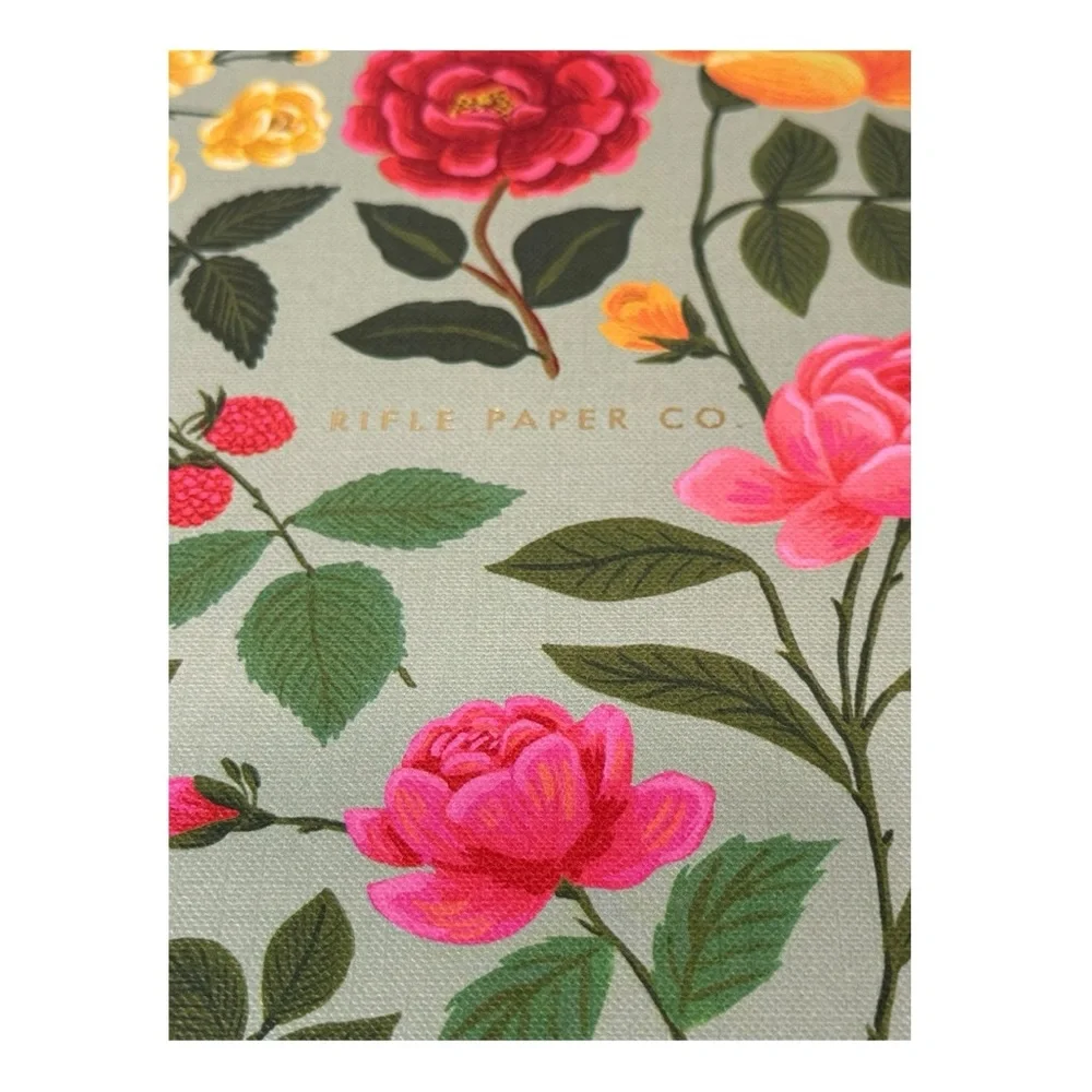 Rifle Paper Co Roses Large Top Spiral Notebook 11x8.5 Ruled Brand New